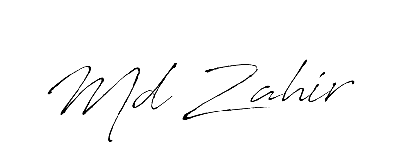 Use a signature maker to create a handwritten signature online. With this signature software, you can design (Antro_Vectra) your own signature for name Md Zahir. Md Zahir signature style 6 images and pictures png