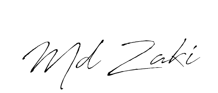 Design your own signature with our free online signature maker. With this signature software, you can create a handwritten (Antro_Vectra) signature for name Md Zaki. Md Zaki signature style 6 images and pictures png