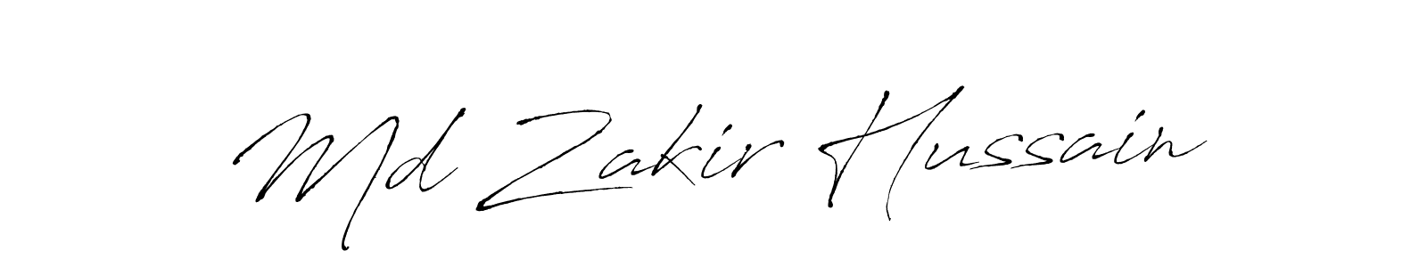 Design your own signature with our free online signature maker. With this signature software, you can create a handwritten (Antro_Vectra) signature for name Md Zakir Hussain. Md Zakir Hussain signature style 6 images and pictures png