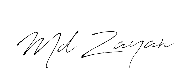 Md Zayan stylish signature style. Best Handwritten Sign (Antro_Vectra) for my name. Handwritten Signature Collection Ideas for my name Md Zayan. Md Zayan signature style 6 images and pictures png