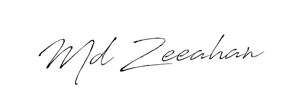 Design your own signature with our free online signature maker. With this signature software, you can create a handwritten (Antro_Vectra) signature for name Md Zeeahan. Md Zeeahan signature style 6 images and pictures png