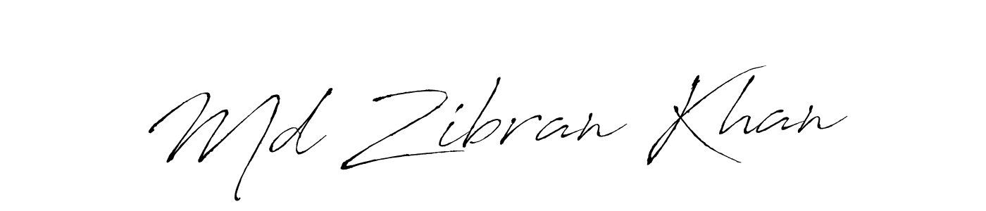 Design your own signature with our free online signature maker. With this signature software, you can create a handwritten (Antro_Vectra) signature for name Md Zibran Khan. Md Zibran Khan signature style 6 images and pictures png