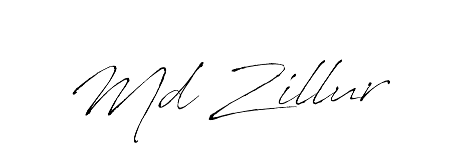Design your own signature with our free online signature maker. With this signature software, you can create a handwritten (Antro_Vectra) signature for name Md Zillur. Md Zillur signature style 6 images and pictures png