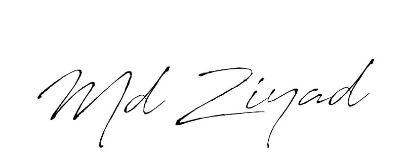 The best way (Antro_Vectra) to make a short signature is to pick only two or three words in your name. The name Md Ziyad include a total of six letters. For converting this name. Md Ziyad signature style 6 images and pictures png