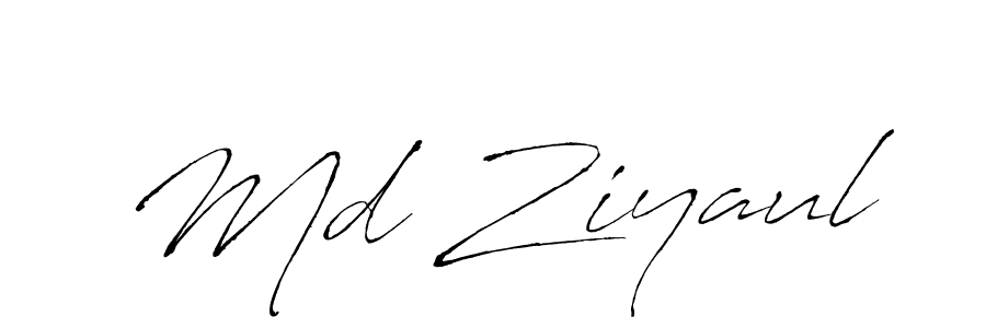 Make a beautiful signature design for name Md Ziyaul. With this signature (Antro_Vectra) style, you can create a handwritten signature for free. Md Ziyaul signature style 6 images and pictures png