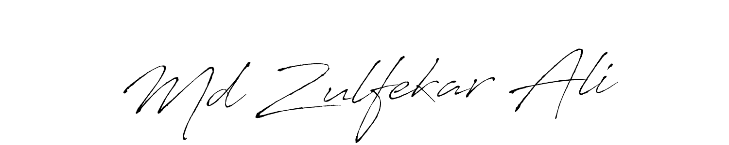 Design your own signature with our free online signature maker. With this signature software, you can create a handwritten (Antro_Vectra) signature for name Md Zulfekar Ali. Md Zulfekar Ali signature style 6 images and pictures png