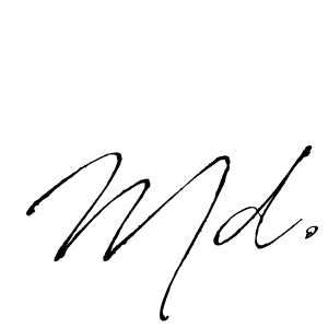 Create a beautiful signature design for name Md.. With this signature (Antro_Vectra) fonts, you can make a handwritten signature for free. Md. signature style 6 images and pictures png