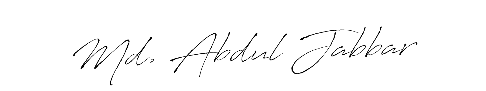 Use a signature maker to create a handwritten signature online. With this signature software, you can design (Antro_Vectra) your own signature for name Md. Abdul Jabbar. Md. Abdul Jabbar signature style 6 images and pictures png