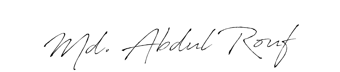 Make a beautiful signature design for name Md. Abdul Rouf. With this signature (Antro_Vectra) style, you can create a handwritten signature for free. Md. Abdul Rouf signature style 6 images and pictures png