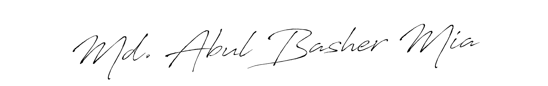Create a beautiful signature design for name Md. Abul Basher Mia. With this signature (Antro_Vectra) fonts, you can make a handwritten signature for free. Md. Abul Basher Mia signature style 6 images and pictures png