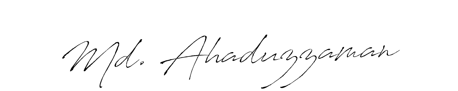 How to make Md. Ahaduzzaman name signature. Use Antro_Vectra style for creating short signs online. This is the latest handwritten sign. Md. Ahaduzzaman signature style 6 images and pictures png