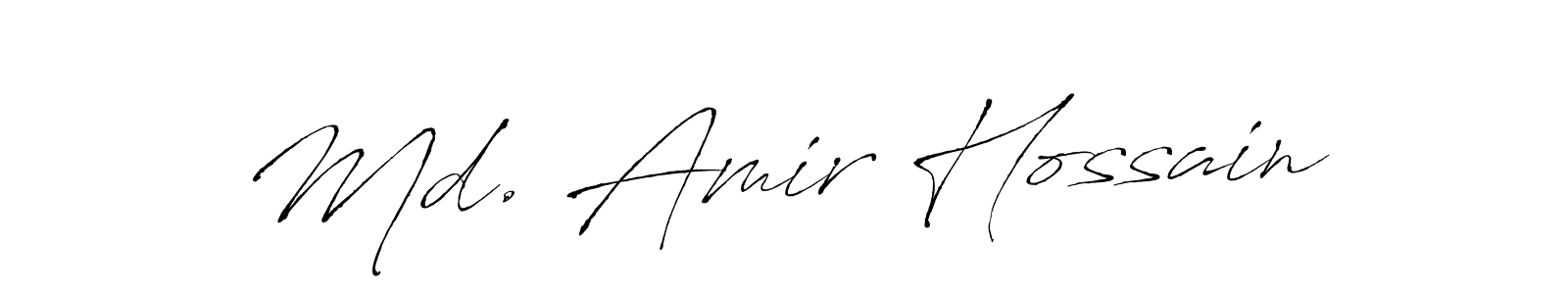 Design your own signature with our free online signature maker. With this signature software, you can create a handwritten (Antro_Vectra) signature for name Md. Amir Hossain. Md. Amir Hossain signature style 6 images and pictures png