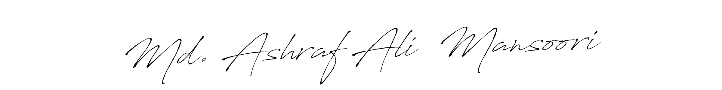 How to make Md. Ashraf Ali  Mansoori signature? Antro_Vectra is a professional autograph style. Create handwritten signature for Md. Ashraf Ali  Mansoori name. Md. Ashraf Ali  Mansoori signature style 6 images and pictures png