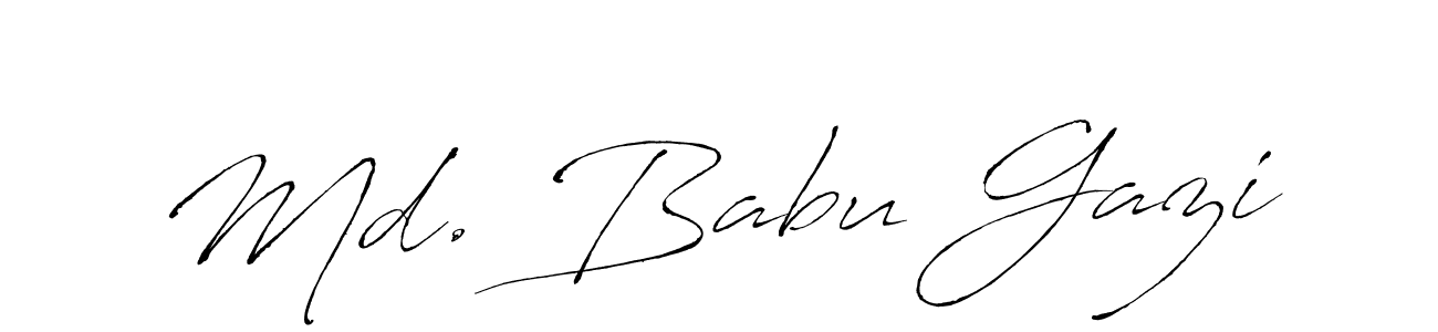 It looks lik you need a new signature style for name Md. Babu Gazi. Design unique handwritten (Antro_Vectra) signature with our free signature maker in just a few clicks. Md. Babu Gazi signature style 6 images and pictures png