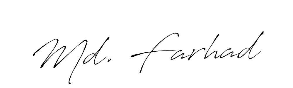 Also we have Md. Farhad name is the best signature style. Create professional handwritten signature collection using Antro_Vectra autograph style. Md. Farhad signature style 6 images and pictures png