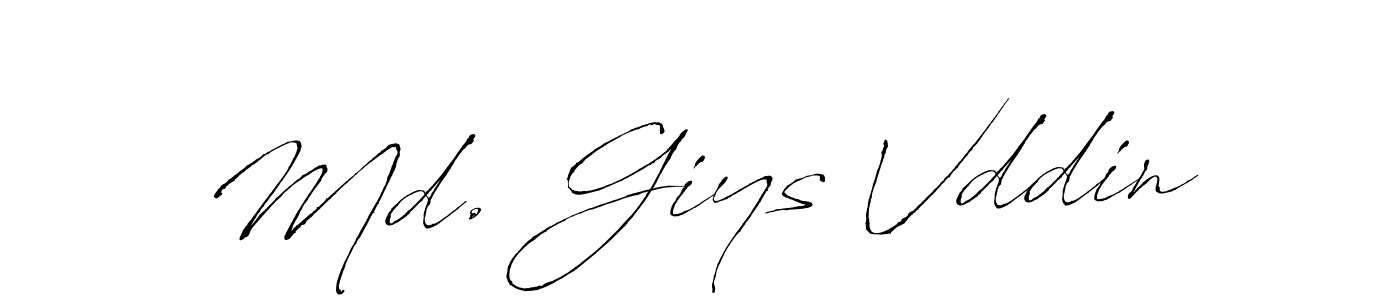 Use a signature maker to create a handwritten signature online. With this signature software, you can design (Antro_Vectra) your own signature for name Md. Giys Vddin. Md. Giys Vddin signature style 6 images and pictures png