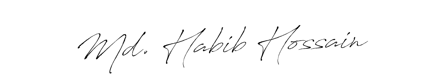 Md. Habib Hossain stylish signature style. Best Handwritten Sign (Antro_Vectra) for my name. Handwritten Signature Collection Ideas for my name Md. Habib Hossain. Md. Habib Hossain signature style 6 images and pictures png