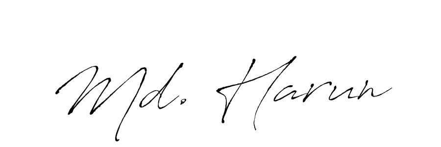 How to make Md. Harun signature? Antro_Vectra is a professional autograph style. Create handwritten signature for Md. Harun name. Md. Harun signature style 6 images and pictures png