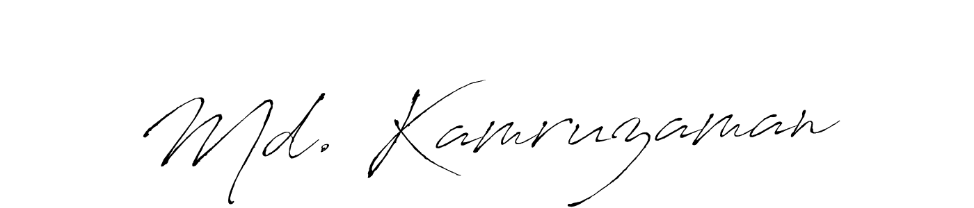 Create a beautiful signature design for name Md. Kamruzaman. With this signature (Antro_Vectra) fonts, you can make a handwritten signature for free. Md. Kamruzaman signature style 6 images and pictures png
