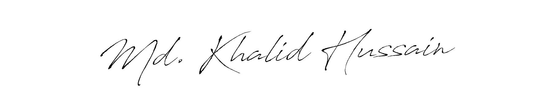 Create a beautiful signature design for name Md. Khalid Hussain. With this signature (Antro_Vectra) fonts, you can make a handwritten signature for free. Md. Khalid Hussain signature style 6 images and pictures png