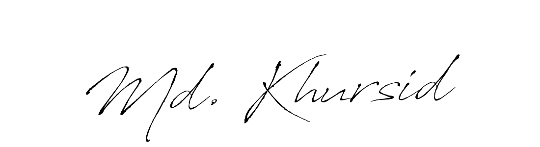 Create a beautiful signature design for name Md. Khursid. With this signature (Antro_Vectra) fonts, you can make a handwritten signature for free. Md. Khursid signature style 6 images and pictures png