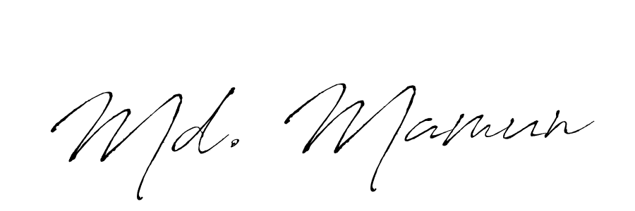 How to make Md. Mamun name signature. Use Antro_Vectra style for creating short signs online. This is the latest handwritten sign. Md. Mamun signature style 6 images and pictures png