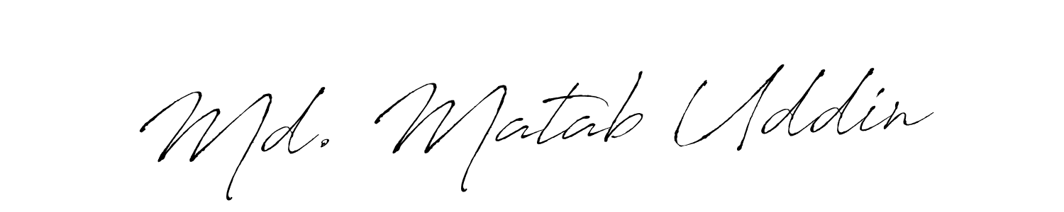 Antro_Vectra is a professional signature style that is perfect for those who want to add a touch of class to their signature. It is also a great choice for those who want to make their signature more unique. Get Md. Matab Uddin name to fancy signature for free. Md. Matab Uddin signature style 6 images and pictures png