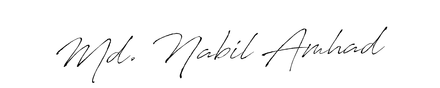 It looks lik you need a new signature style for name Md. Nabil Amhad. Design unique handwritten (Antro_Vectra) signature with our free signature maker in just a few clicks. Md. Nabil Amhad signature style 6 images and pictures png