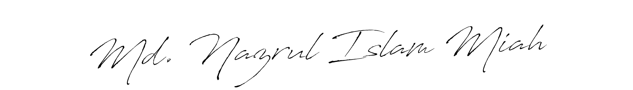 Create a beautiful signature design for name Md. Nazrul Islam Miah. With this signature (Antro_Vectra) fonts, you can make a handwritten signature for free. Md. Nazrul Islam Miah signature style 6 images and pictures png