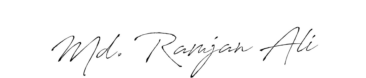 The best way (Antro_Vectra) to make a short signature is to pick only two or three words in your name. The name Md. Ramjan Ali include a total of six letters. For converting this name. Md. Ramjan Ali signature style 6 images and pictures png