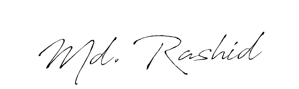 How to make Md. Rashid signature? Antro_Vectra is a professional autograph style. Create handwritten signature for Md. Rashid name. Md. Rashid signature style 6 images and pictures png