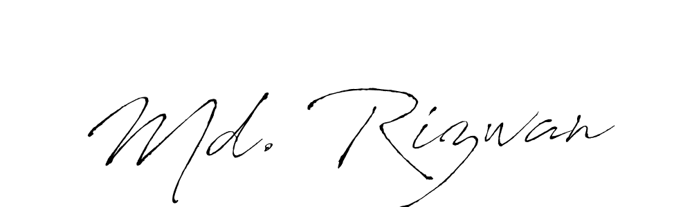 Design your own signature with our free online signature maker. With this signature software, you can create a handwritten (Antro_Vectra) signature for name Md. Rizwan. Md. Rizwan signature style 6 images and pictures png