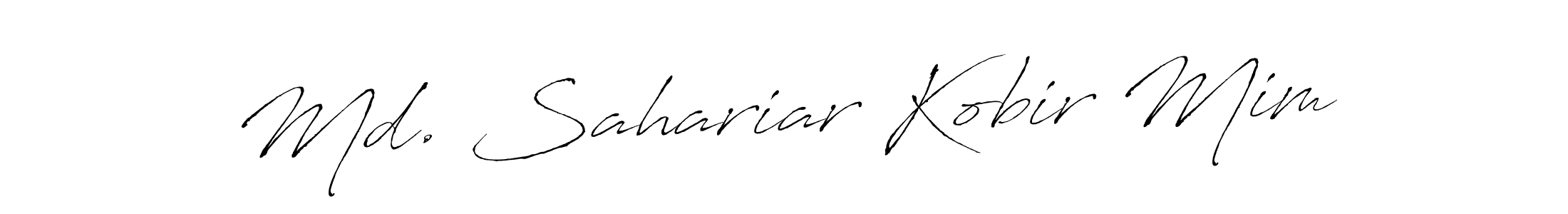 Antro_Vectra is a professional signature style that is perfect for those who want to add a touch of class to their signature. It is also a great choice for those who want to make their signature more unique. Get Md. Sahariar Kobir Mim name to fancy signature for free. Md. Sahariar Kobir Mim signature style 6 images and pictures png
