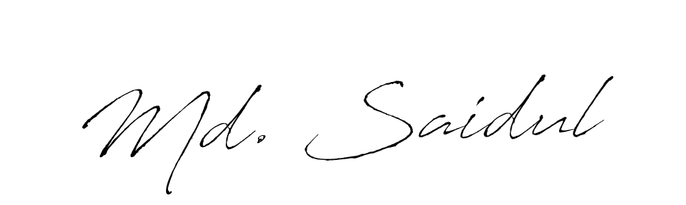 How to make Md. Saidul signature? Antro_Vectra is a professional autograph style. Create handwritten signature for Md. Saidul name. Md. Saidul signature style 6 images and pictures png