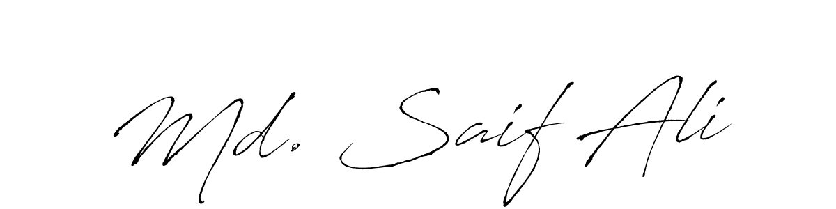 Also You can easily find your signature by using the search form. We will create Md. Saif Ali name handwritten signature images for you free of cost using Antro_Vectra sign style. Md. Saif Ali signature style 6 images and pictures png