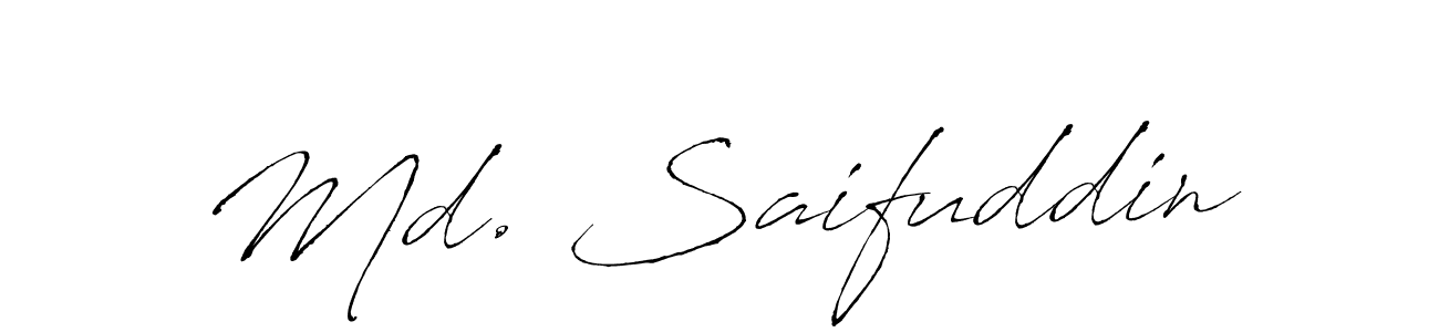 Also we have Md. Saifuddin name is the best signature style. Create professional handwritten signature collection using Antro_Vectra autograph style. Md. Saifuddin signature style 6 images and pictures png