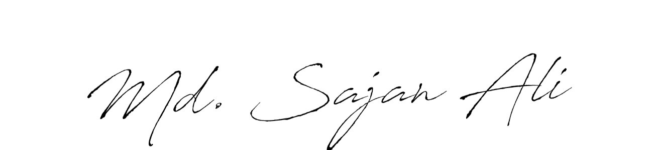 The best way (Antro_Vectra) to make a short signature is to pick only two or three words in your name. The name Md. Sajan Ali include a total of six letters. For converting this name. Md. Sajan Ali signature style 6 images and pictures png