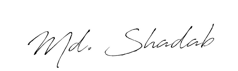 How to make Md. Shadab signature? Antro_Vectra is a professional autograph style. Create handwritten signature for Md. Shadab name. Md. Shadab signature style 6 images and pictures png