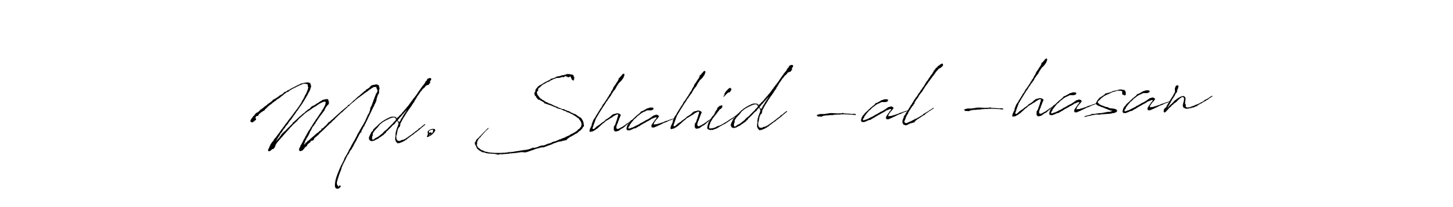 How to make Md. Shahid -al -hasan name signature. Use Antro_Vectra style for creating short signs online. This is the latest handwritten sign. Md. Shahid -al -hasan signature style 6 images and pictures png