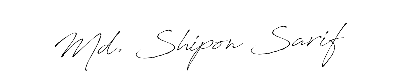 The best way (Antro_Vectra) to make a short signature is to pick only two or three words in your name. The name Md. Shipon Sarif include a total of six letters. For converting this name. Md. Shipon Sarif signature style 6 images and pictures png
