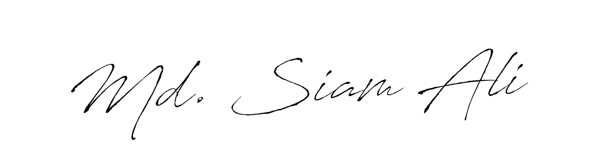 Also You can easily find your signature by using the search form. We will create Md. Siam Ali name handwritten signature images for you free of cost using Antro_Vectra sign style. Md. Siam Ali signature style 6 images and pictures png