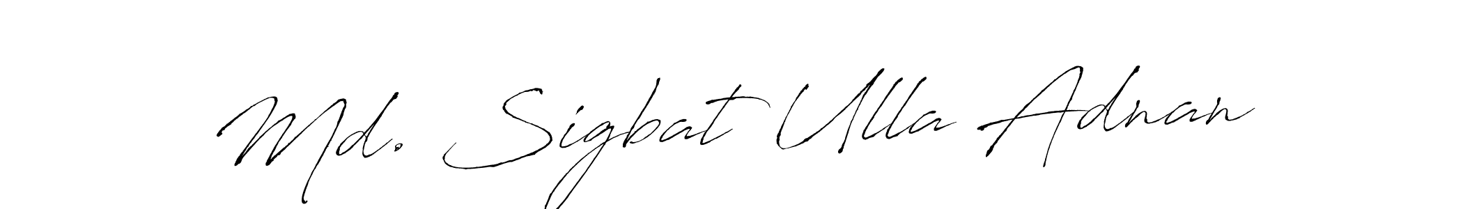 The best way (Antro_Vectra) to make a short signature is to pick only two or three words in your name. The name Md. Sigbat Ulla Adnan include a total of six letters. For converting this name. Md. Sigbat Ulla Adnan signature style 6 images and pictures png