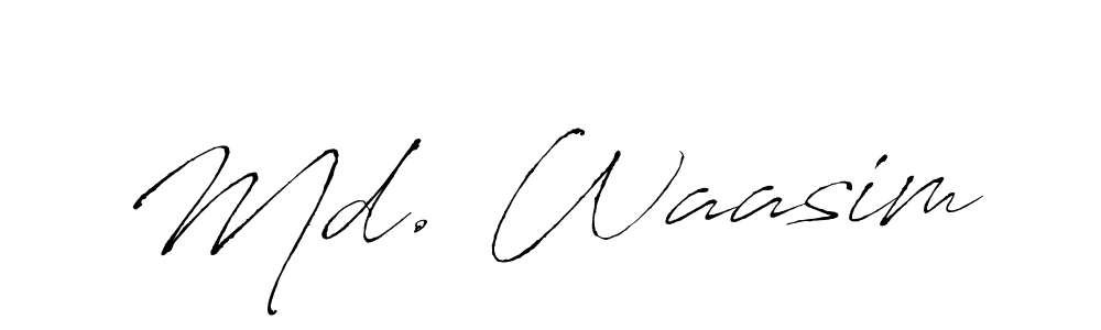 Design your own signature with our free online signature maker. With this signature software, you can create a handwritten (Antro_Vectra) signature for name Md. Waasim. Md. Waasim signature style 6 images and pictures png