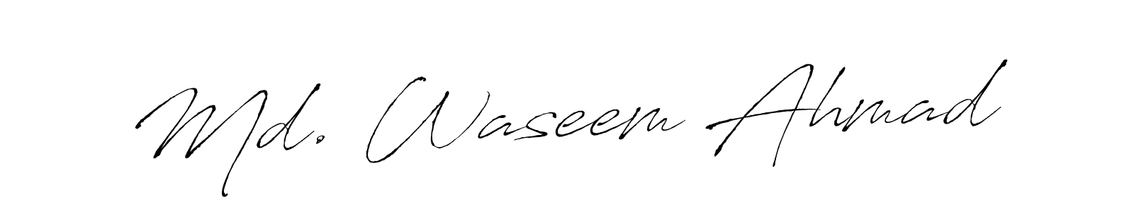 How to make Md. Waseem Ahmad signature? Antro_Vectra is a professional autograph style. Create handwritten signature for Md. Waseem Ahmad name. Md. Waseem Ahmad signature style 6 images and pictures png