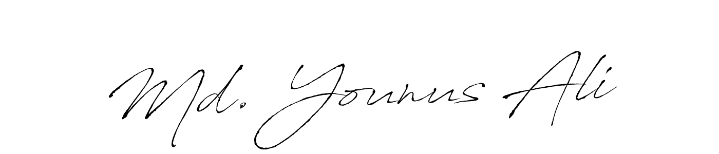 Make a beautiful signature design for name Md. Younus Ali. With this signature (Antro_Vectra) style, you can create a handwritten signature for free. Md. Younus Ali signature style 6 images and pictures png