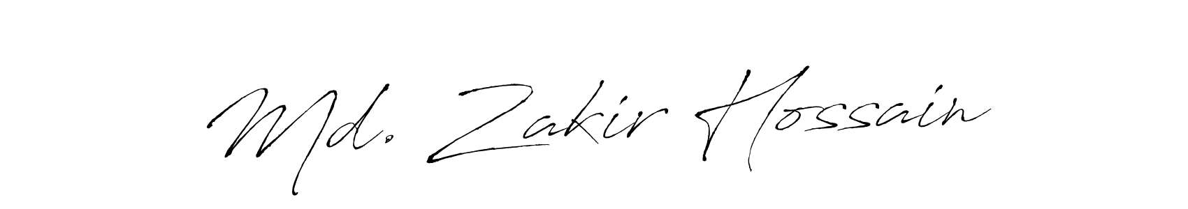 How to make Md. Zakir Hossain name signature. Use Antro_Vectra style for creating short signs online. This is the latest handwritten sign. Md. Zakir Hossain signature style 6 images and pictures png