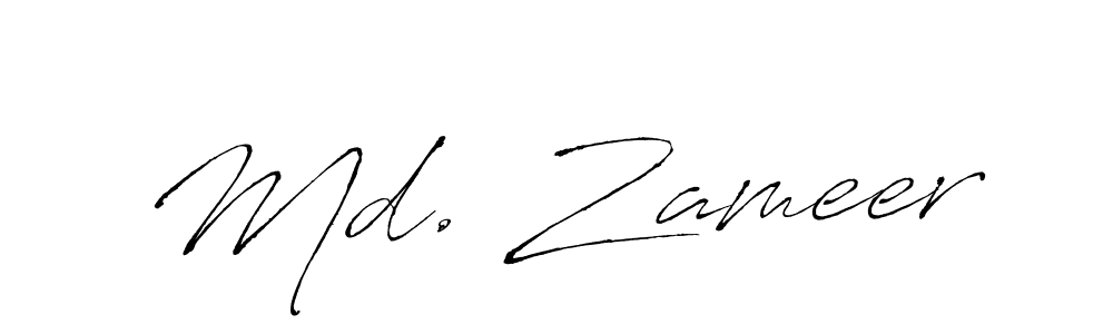 The best way (Antro_Vectra) to make a short signature is to pick only two or three words in your name. The name Md. Zameer include a total of six letters. For converting this name. Md. Zameer signature style 6 images and pictures png