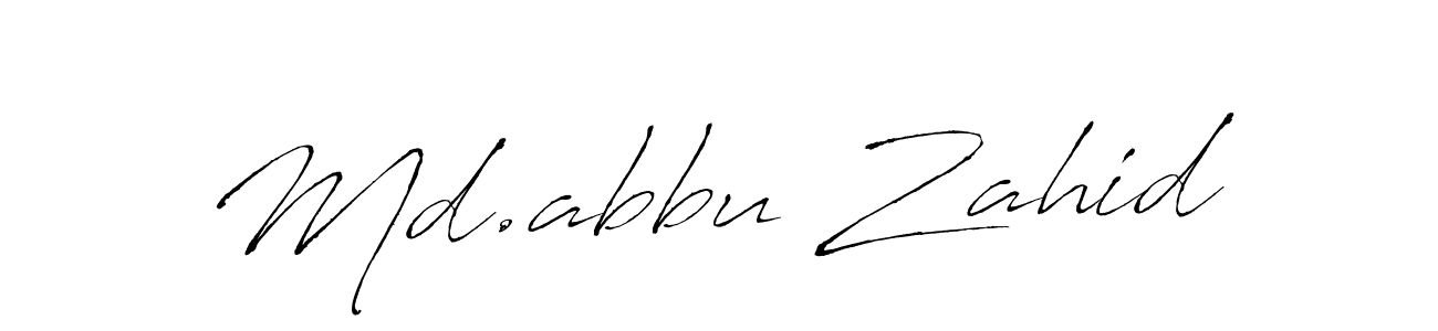 How to make Md.abbu Zahid name signature. Use Antro_Vectra style for creating short signs online. This is the latest handwritten sign. Md.abbu Zahid signature style 6 images and pictures png