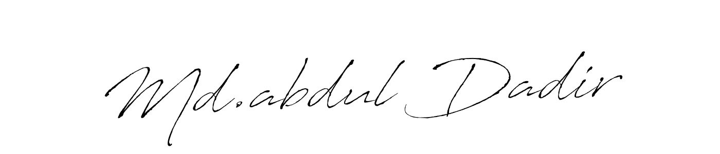 Also we have Md.abdul Dadir name is the best signature style. Create professional handwritten signature collection using Antro_Vectra autograph style. Md.abdul Dadir signature style 6 images and pictures png