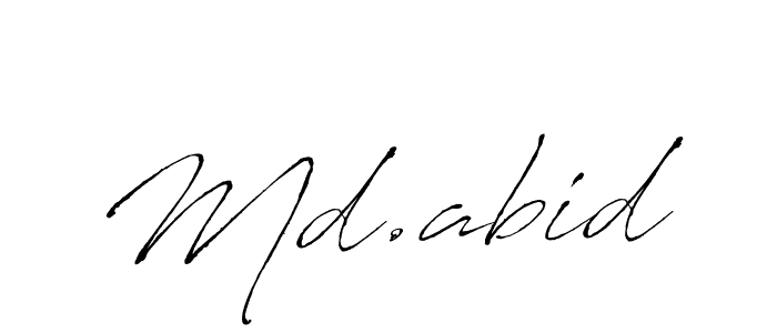 How to make Md.abid name signature. Use Antro_Vectra style for creating short signs online. This is the latest handwritten sign. Md.abid signature style 6 images and pictures png